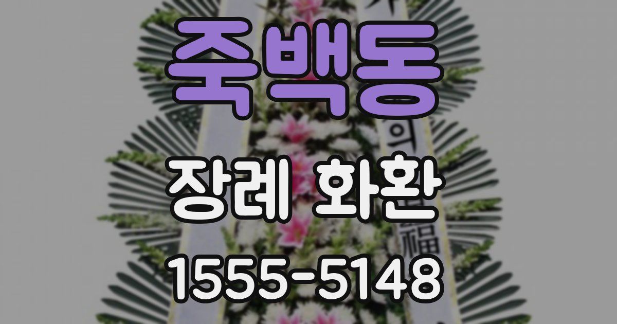 죽백동 장례 화환