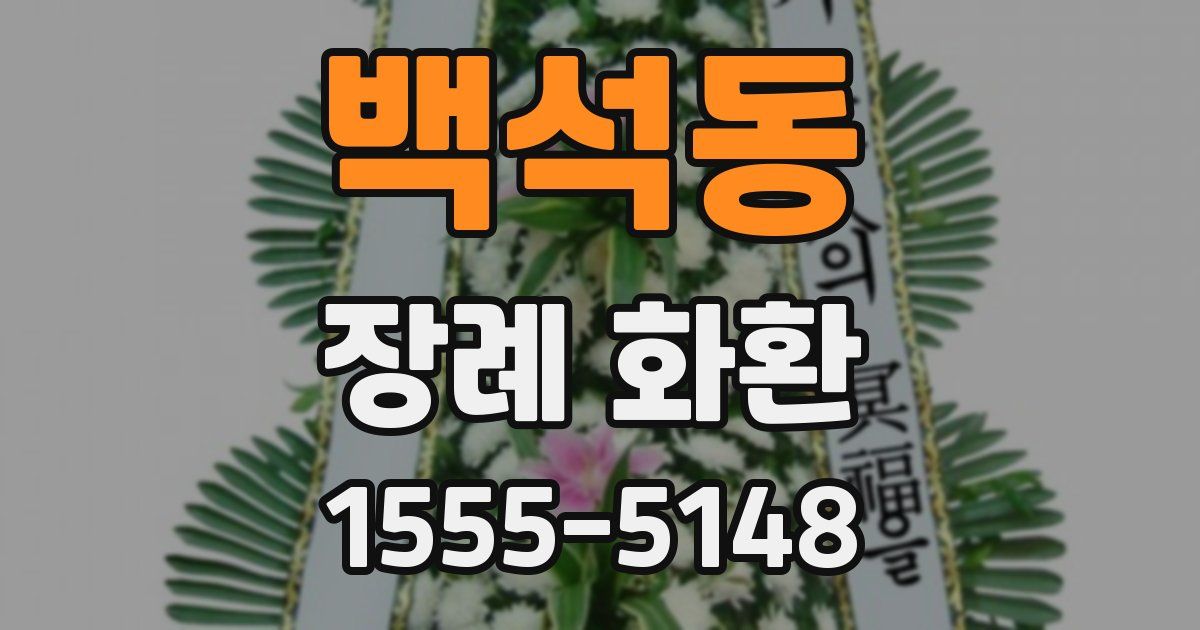 백석동 장례 화환
