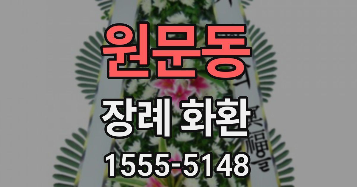 원문동 장례 화환