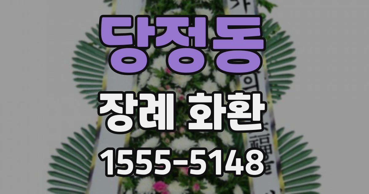 당정동 장례 화환