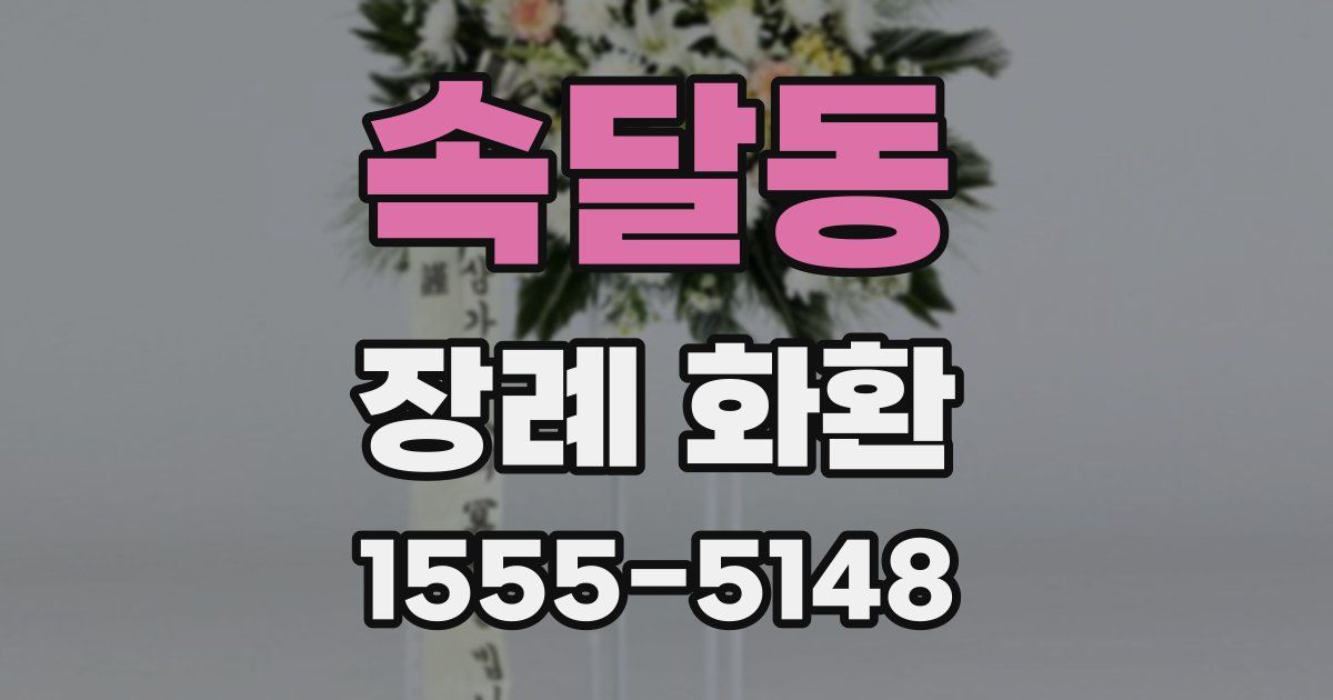 속달동 장례 화환