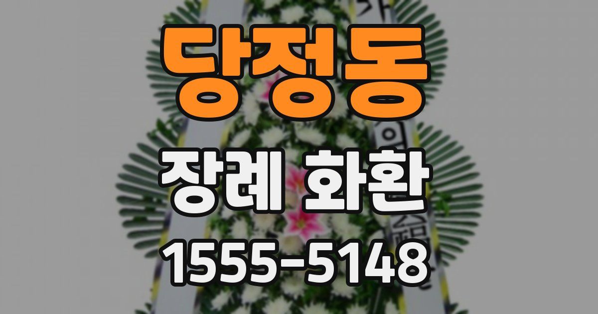 당정동 장례 화환