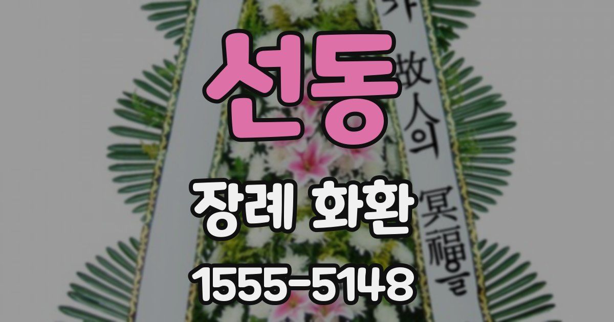 선동 장례 화환
