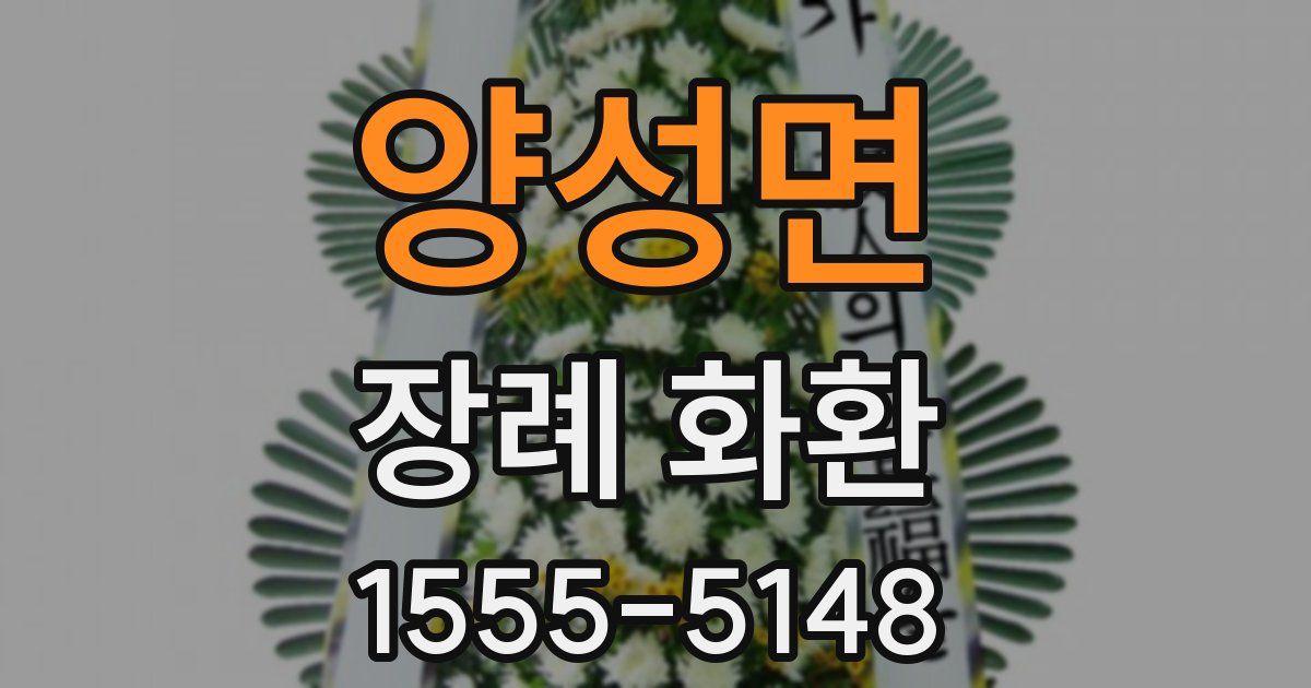 양성면 장례 화환