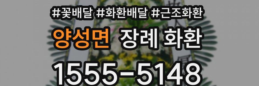 양성면 장례 화환