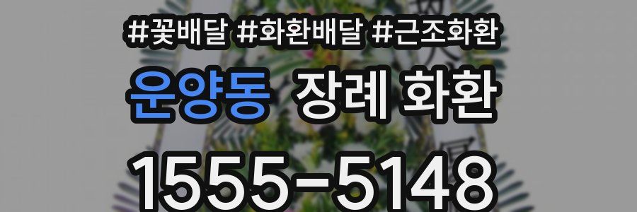운양동 장례 화환