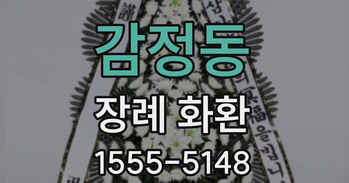 감정동 장례 화환