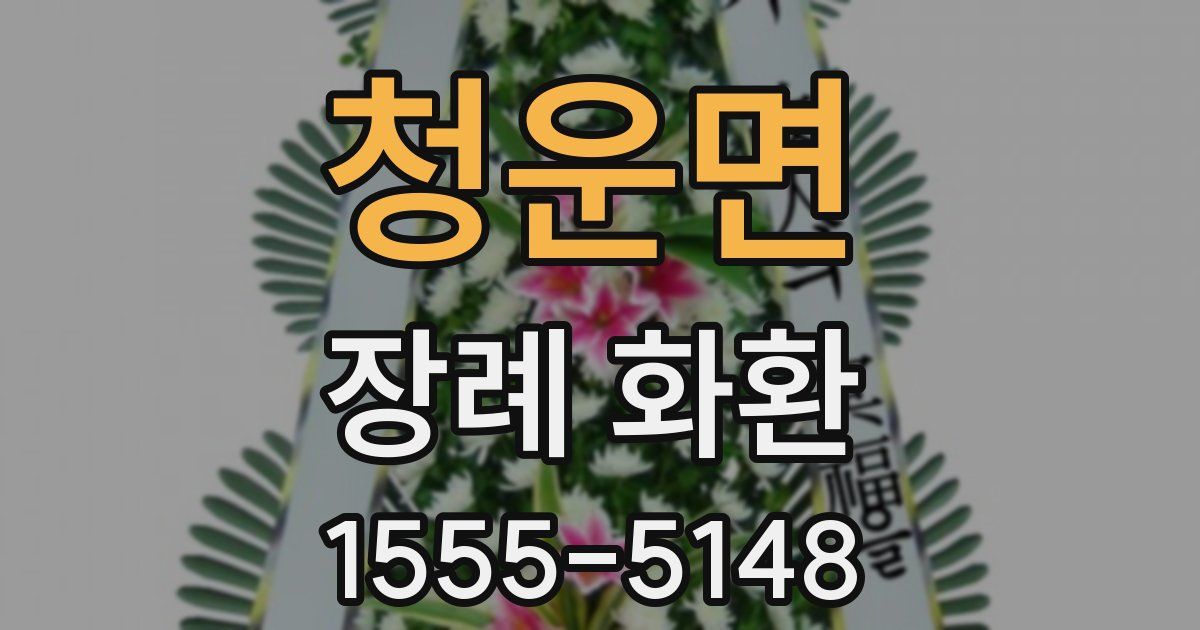 청운면 장례 화환