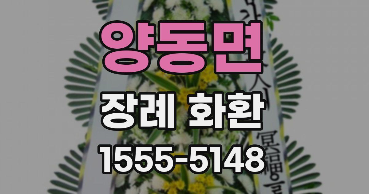 양동면 장례 화환