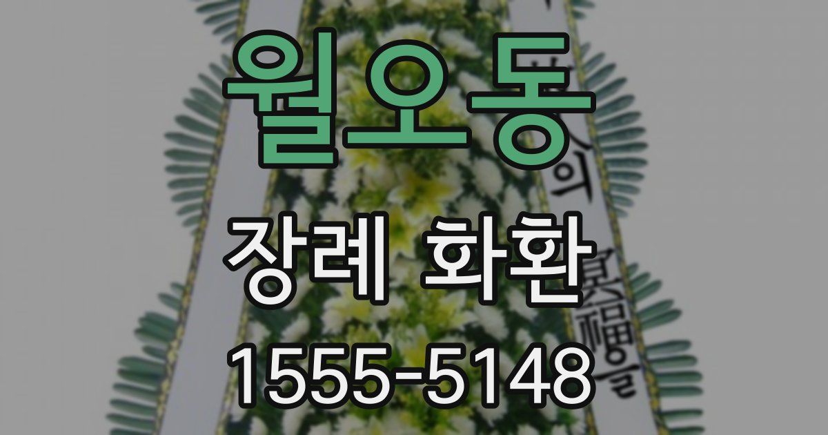 월오동 장례 화환