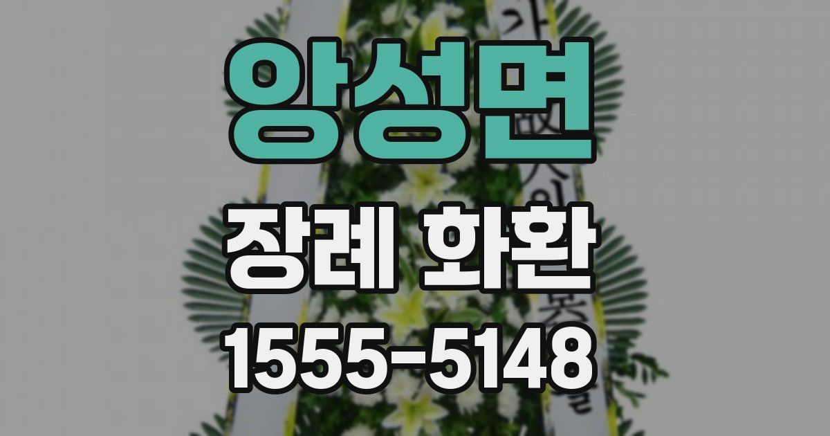 앙성면 장례 화환