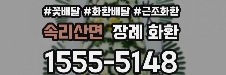 속리산면 장례 화환