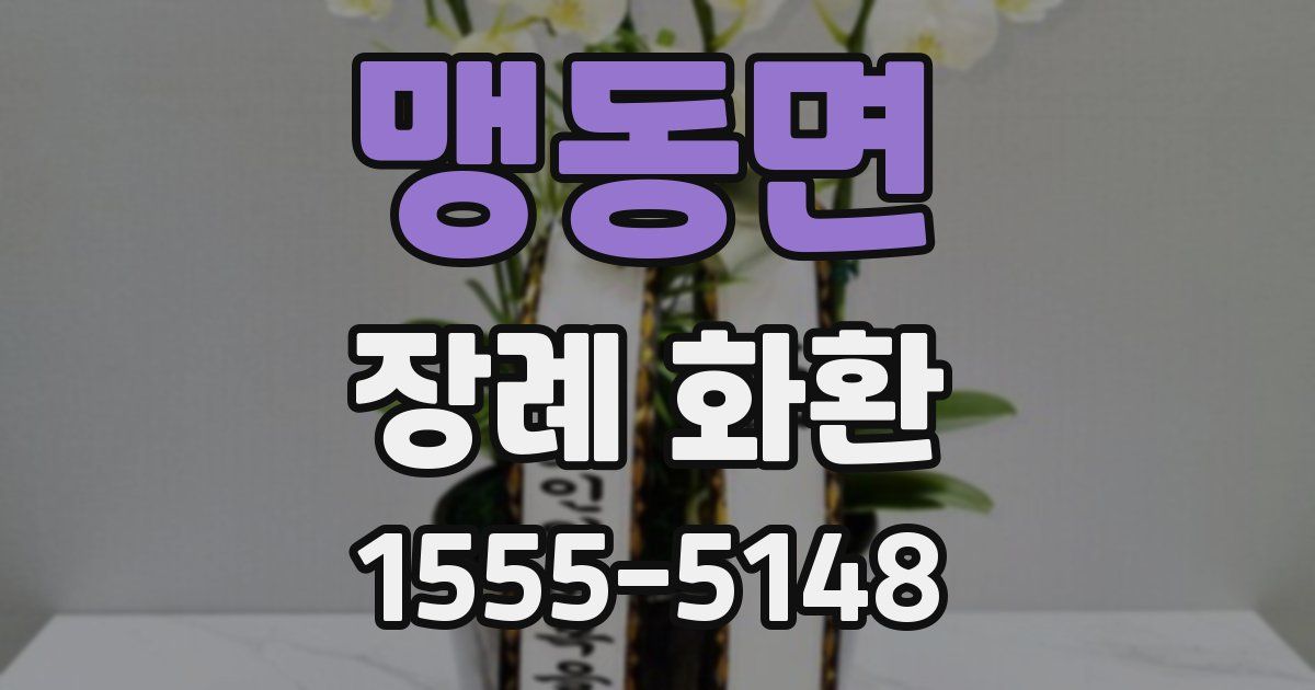 맹동면 장례 화환