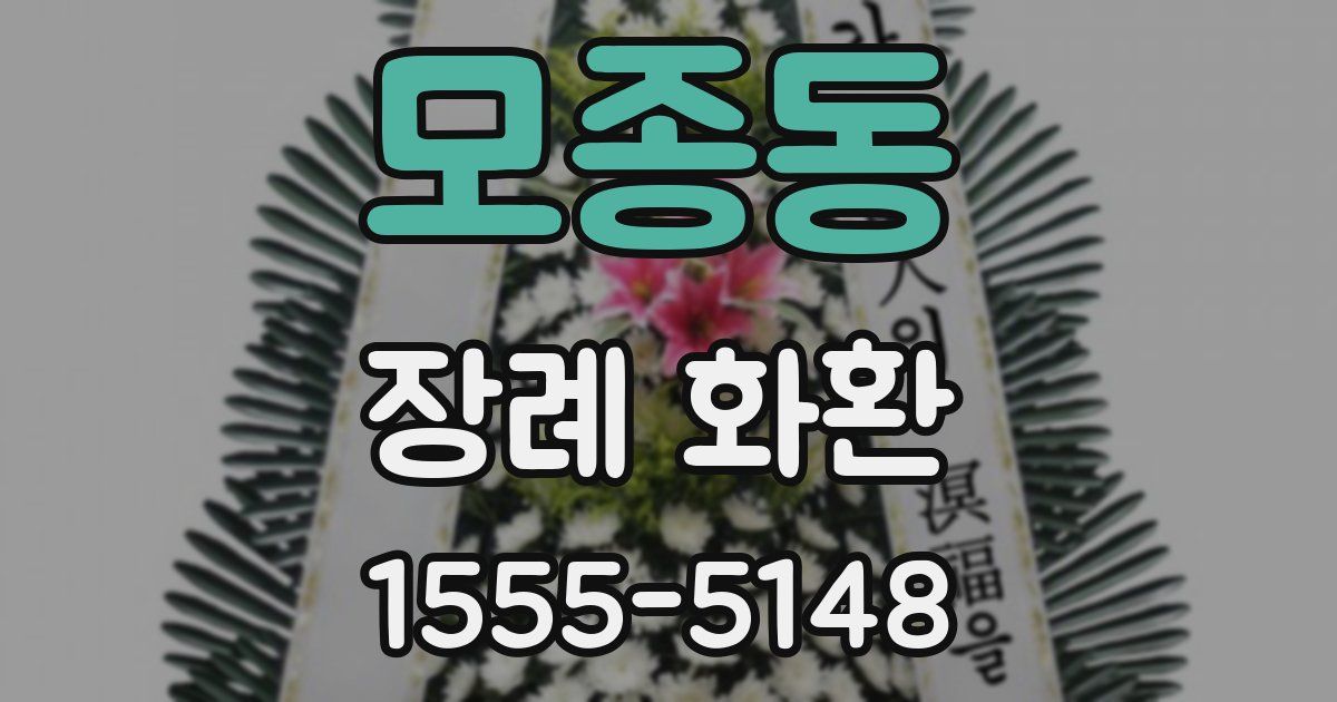 모종동 장례 화환