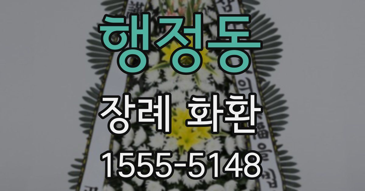 행정동 장례 화환