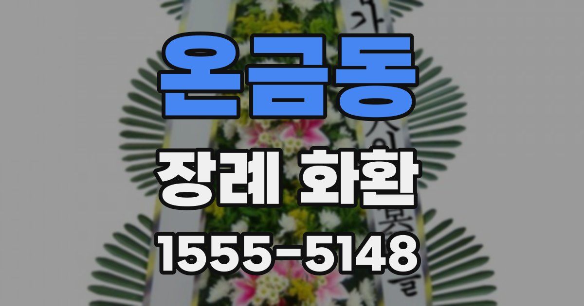 온금동 장례 화환