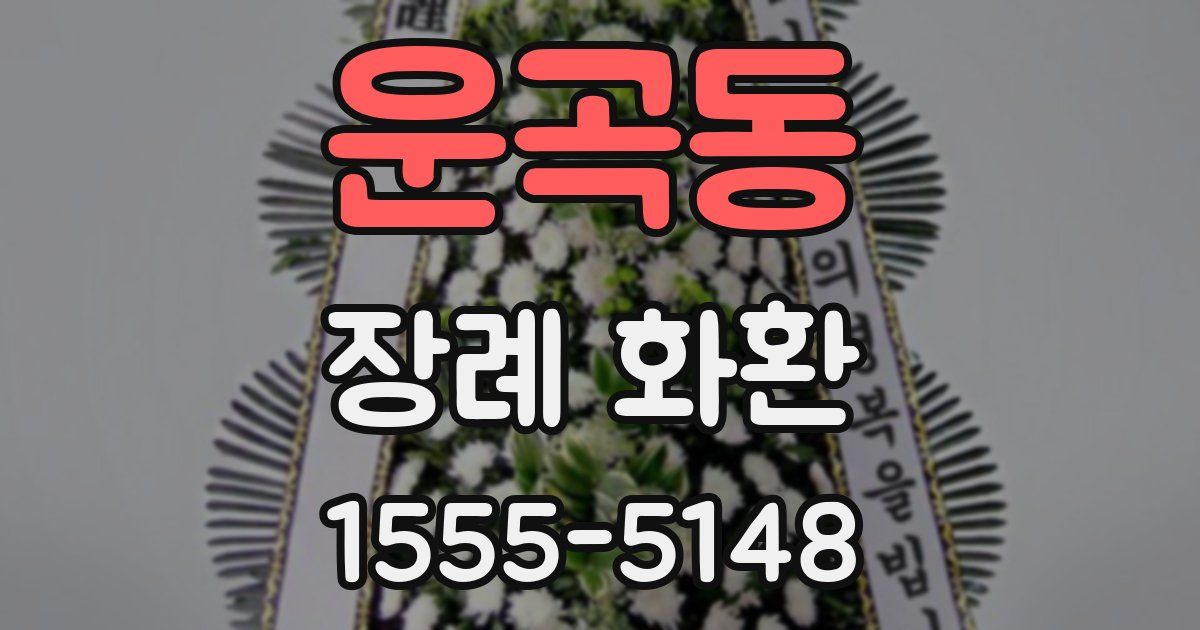 운곡동 장례 화환