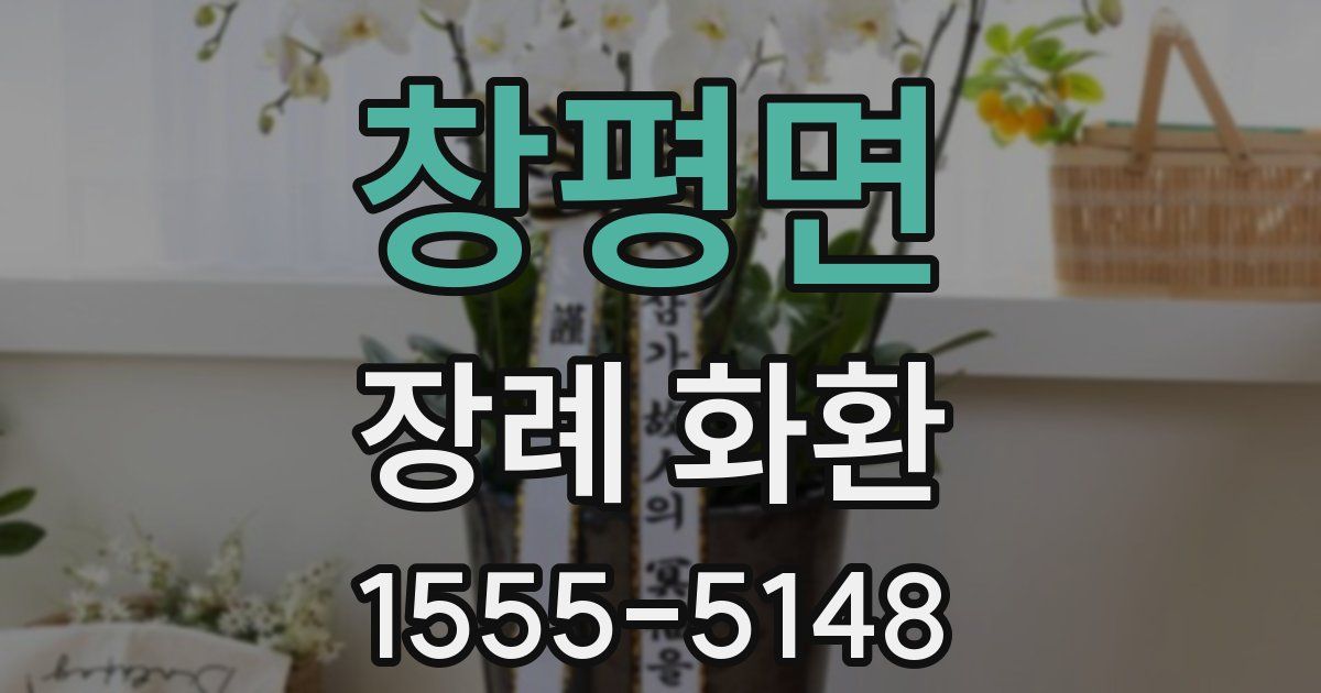 창평면 장례 화환