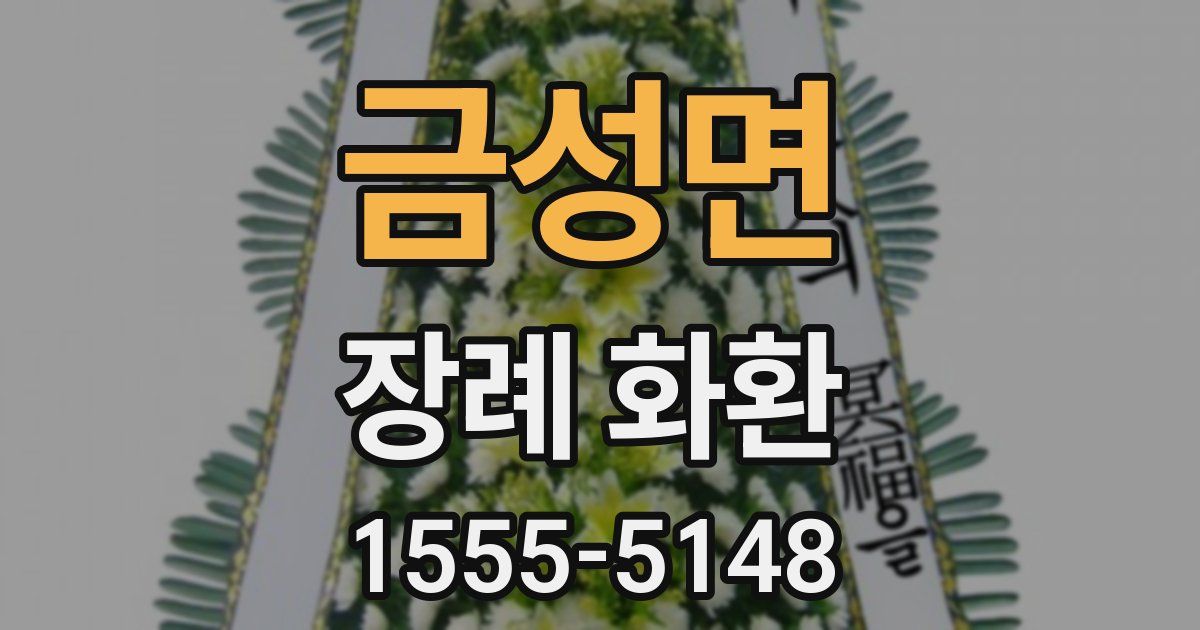 금성면 장례 화환
