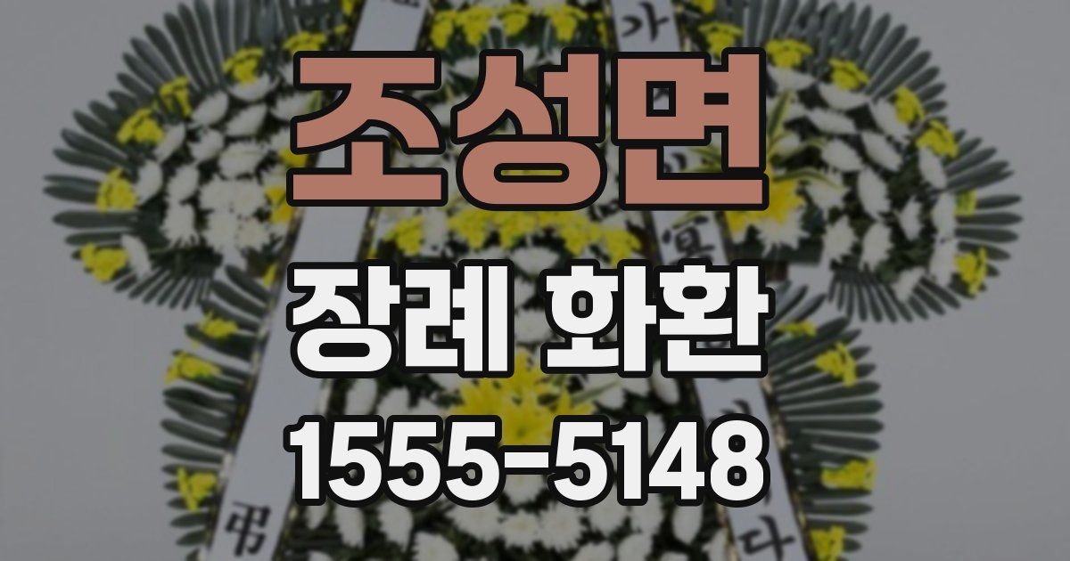 조성면 장례 화환