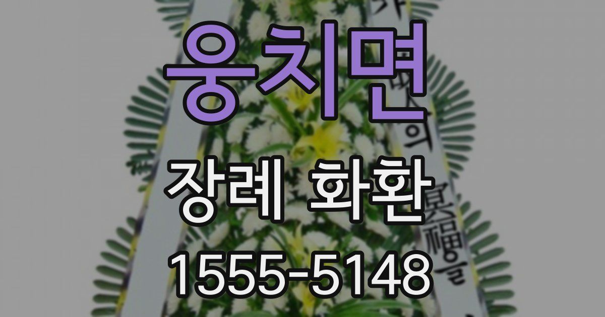 웅치면 장례 화환