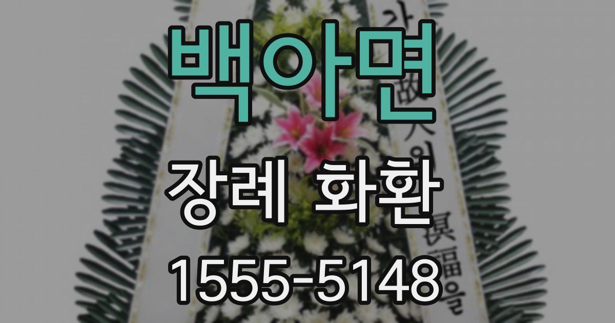 백아면 장례 화환