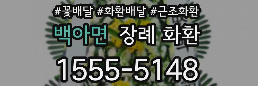 백아면 장례 화환