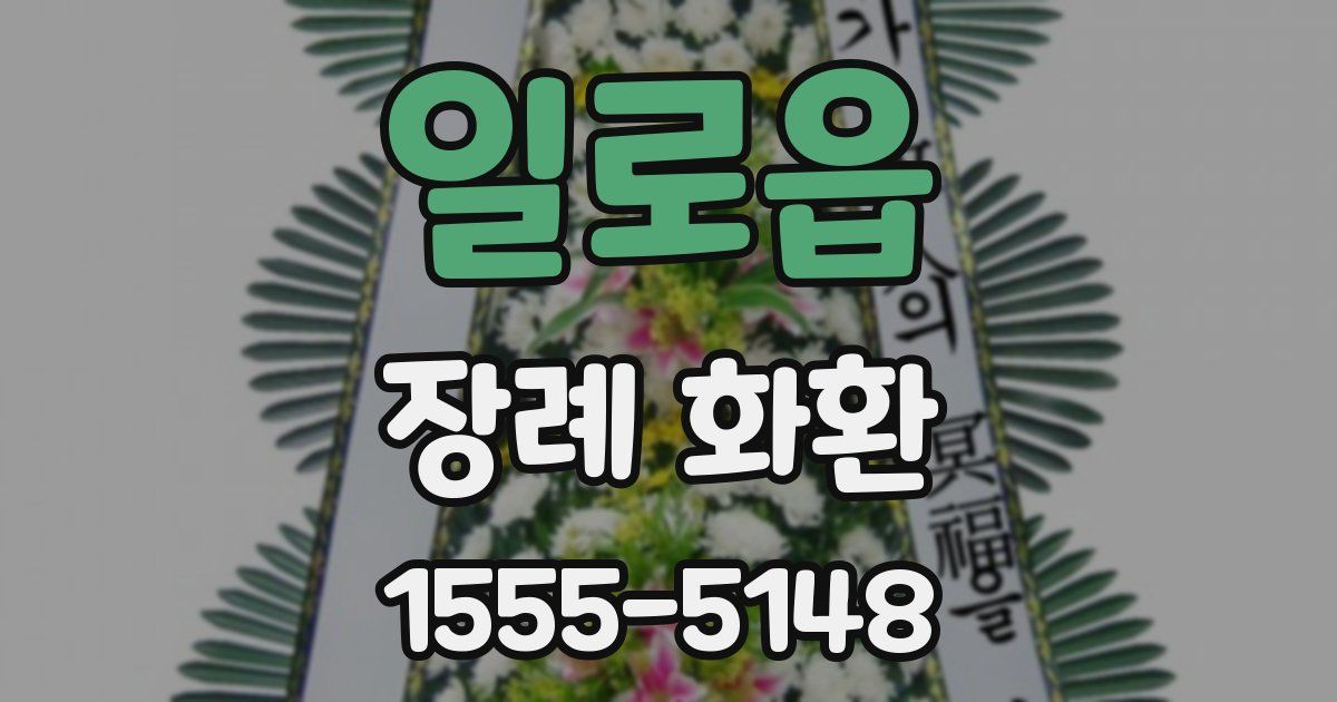일로읍 장례 화환
