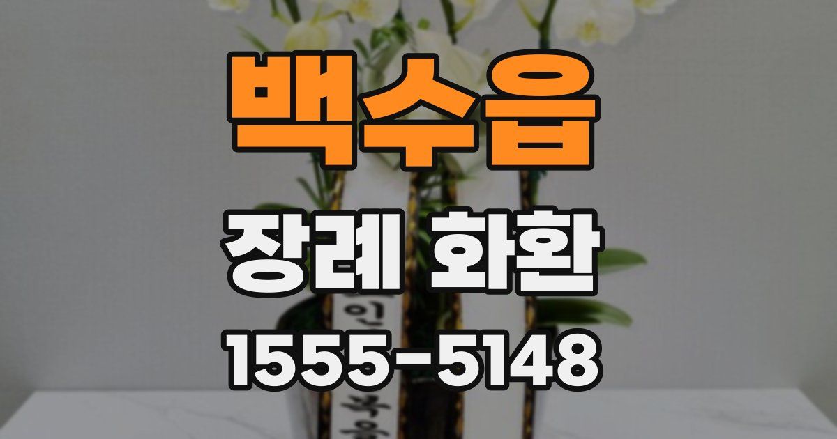 백수읍 장례 화환