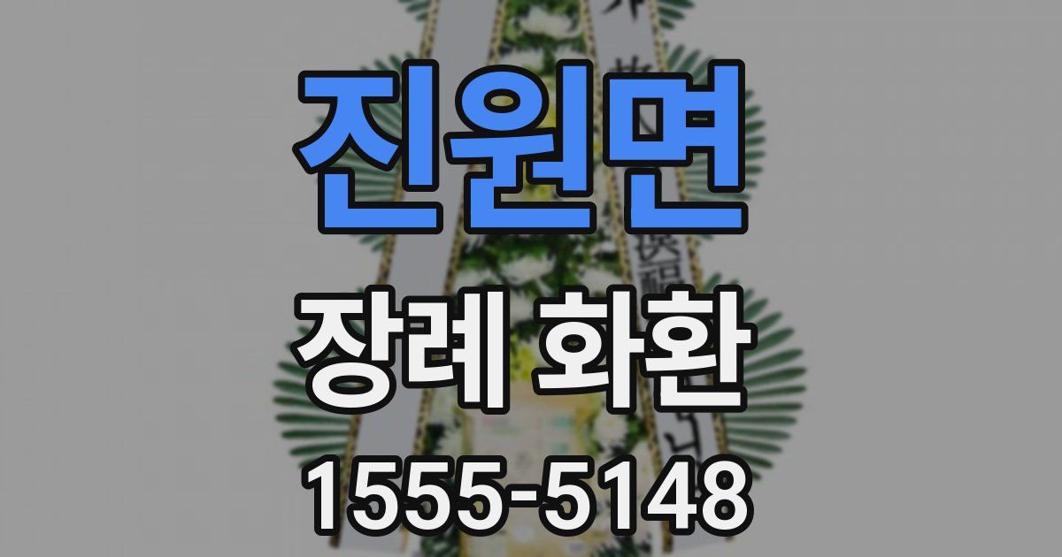 진원면 장례 화환