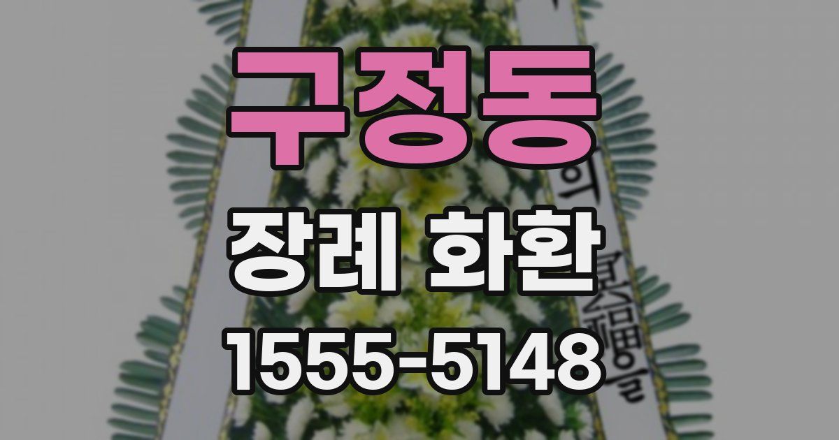 구정동 장례 화환