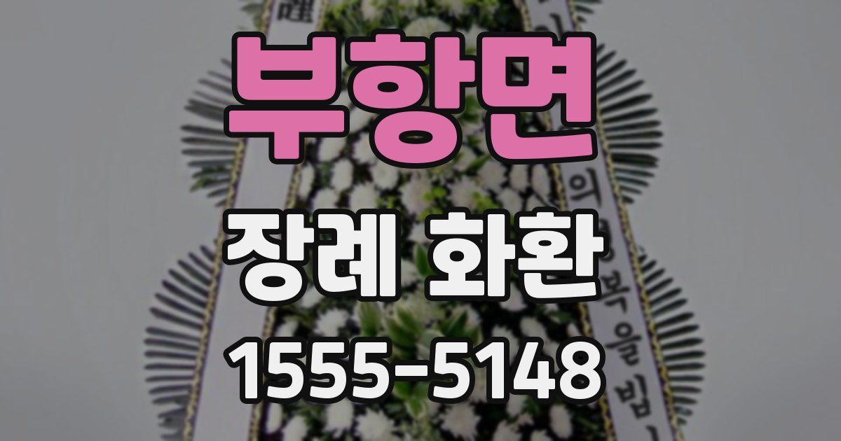 부항면 장례 화환