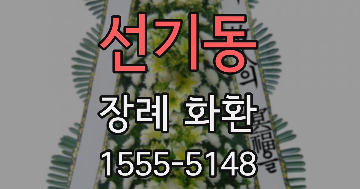 선기동 장례 화환