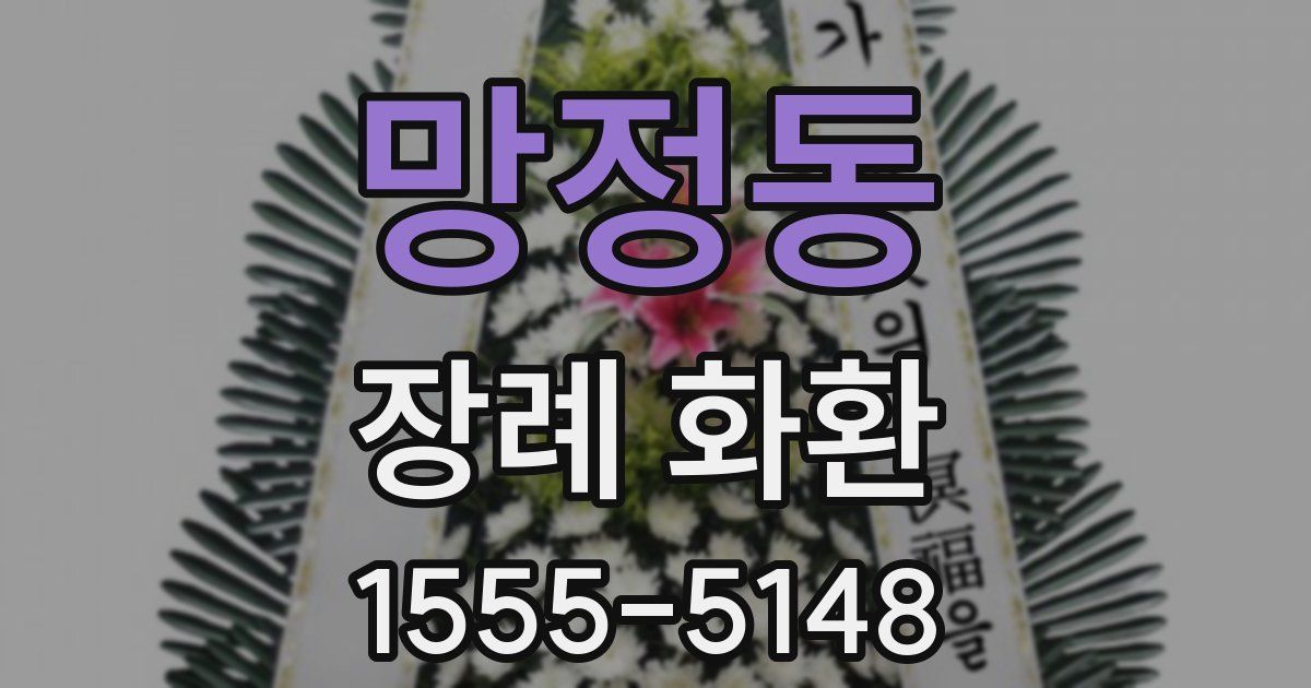 망정동 장례 화환
