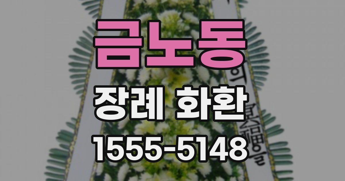 금노동 장례 화환