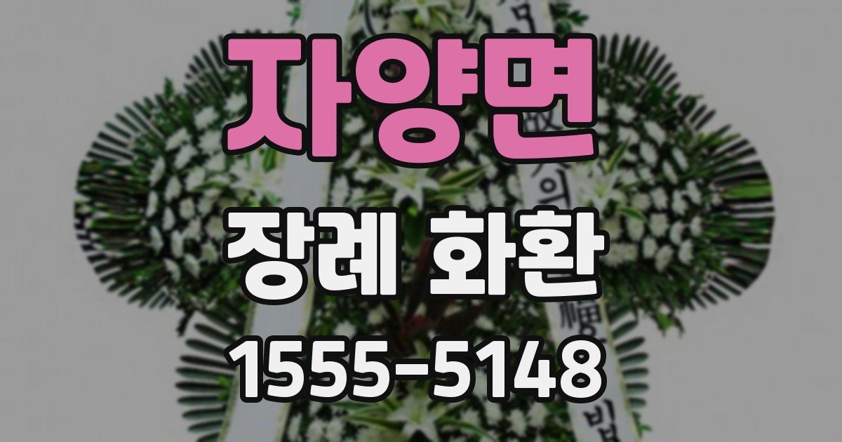 자양면 장례 화환
