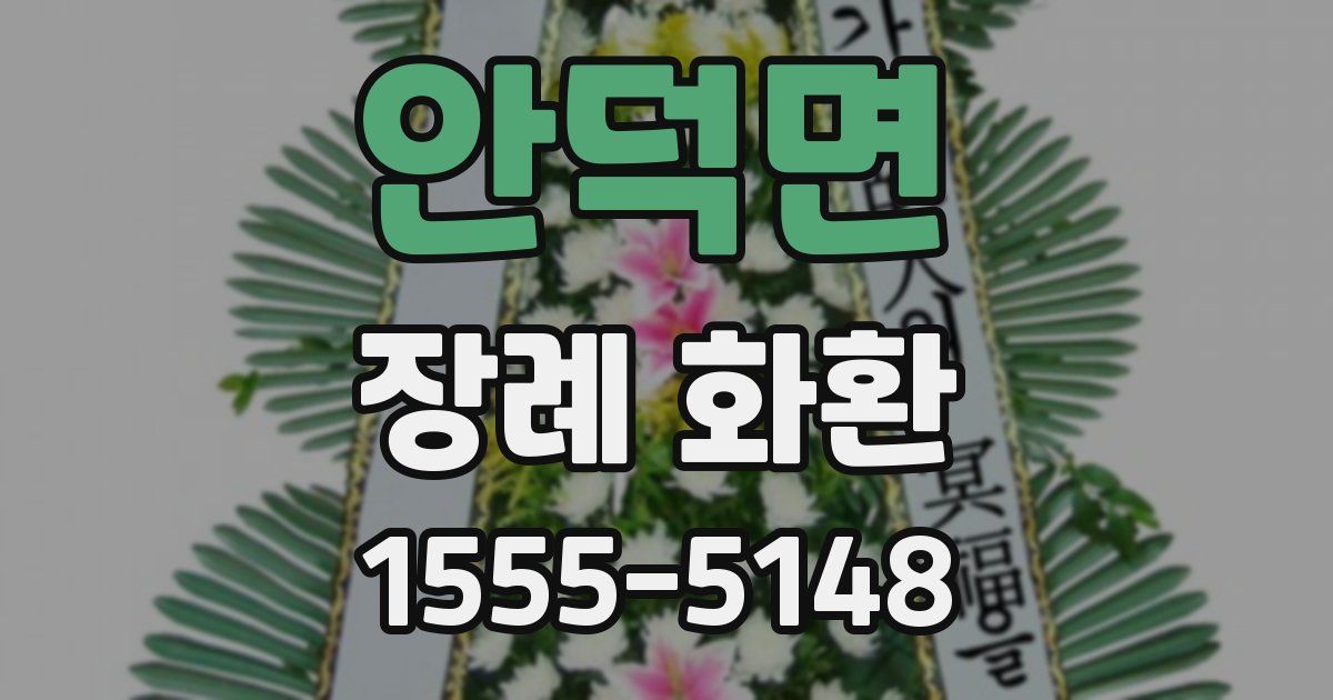 안덕면 장례 화환