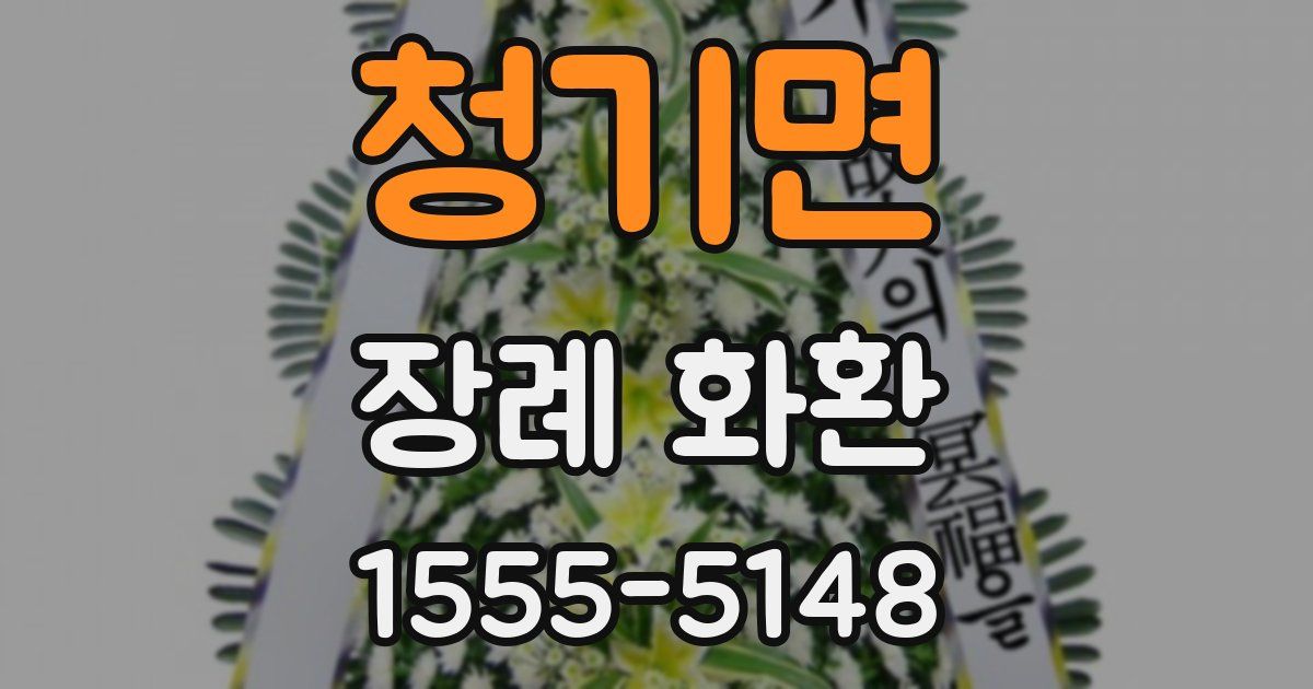 청기면 장례 화환