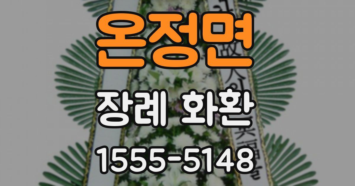 온정면 장례 화환