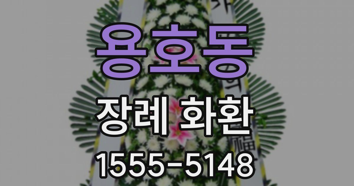용호동 장례 화환