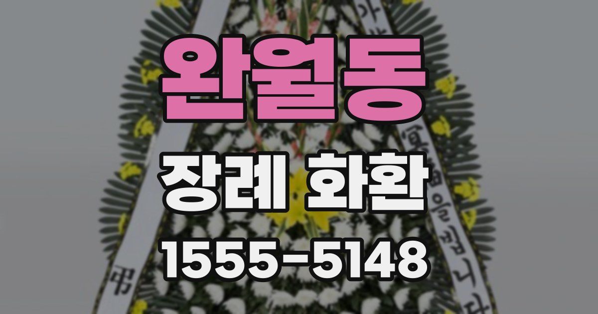 완월동 장례 화환