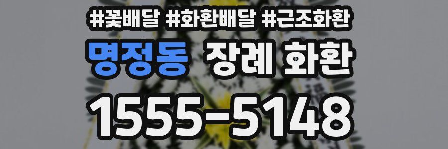 명정동 장례 화환