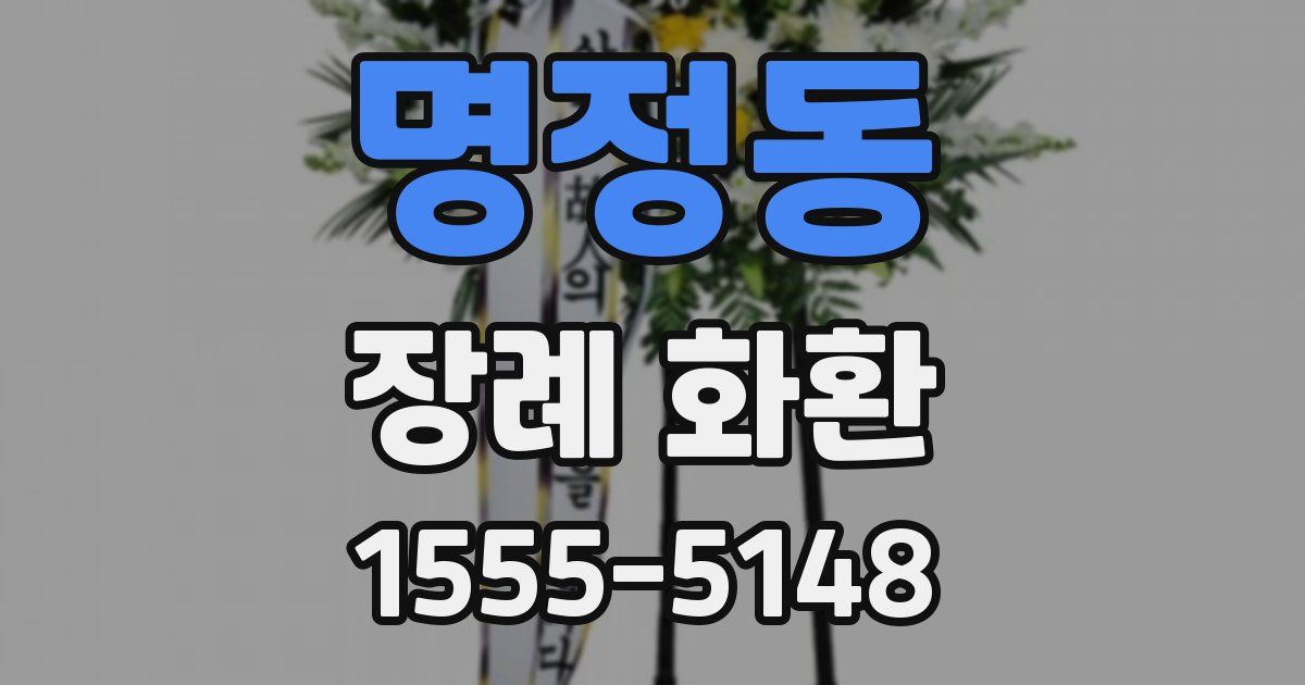 명정동 장례 화환