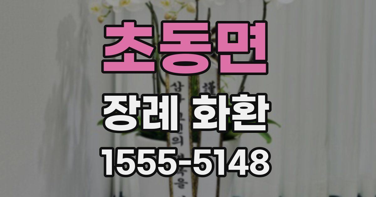 초동면 장례 화환