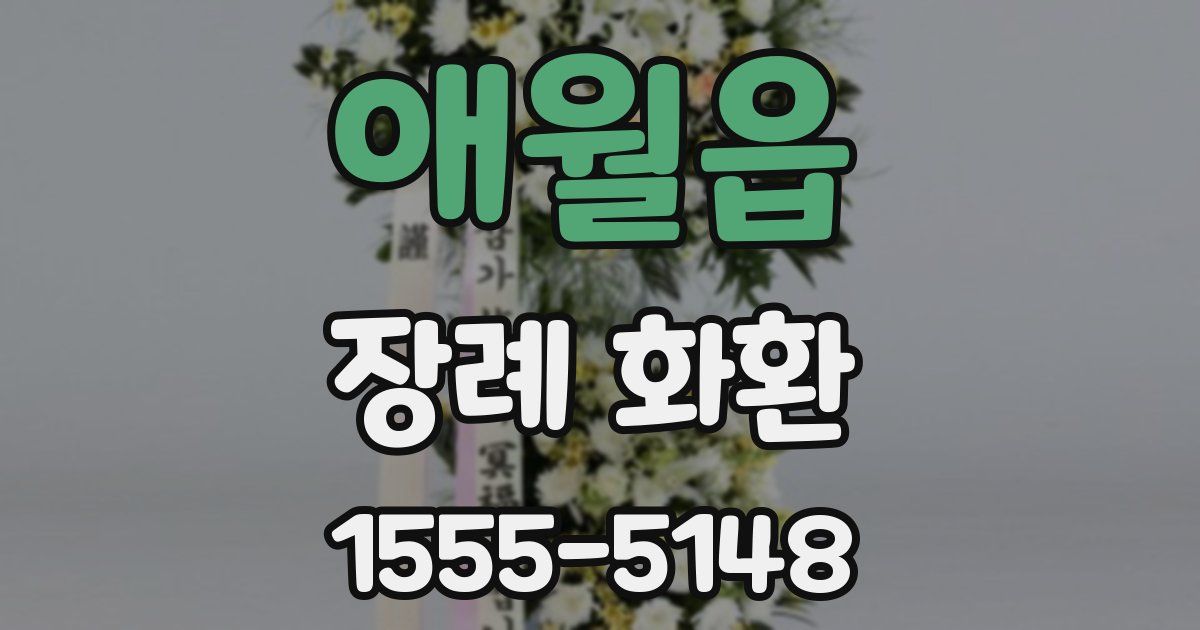 애월읍 장례 화환