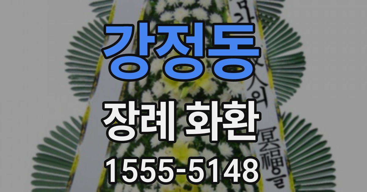 강정동 장례 화환