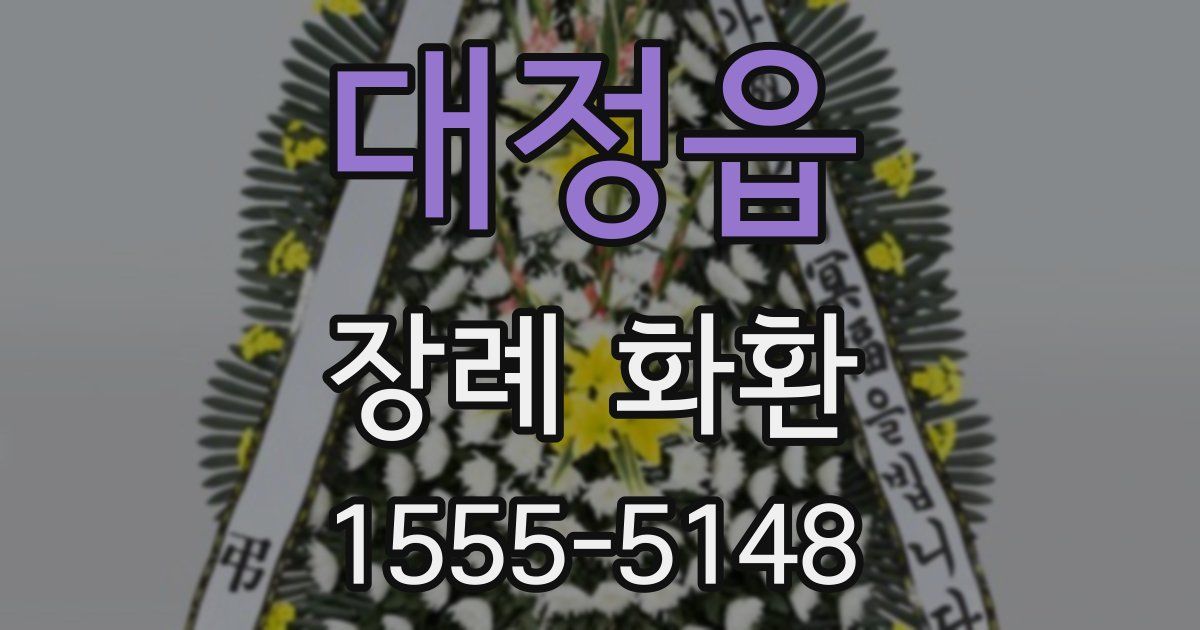 대정읍 장례 화환