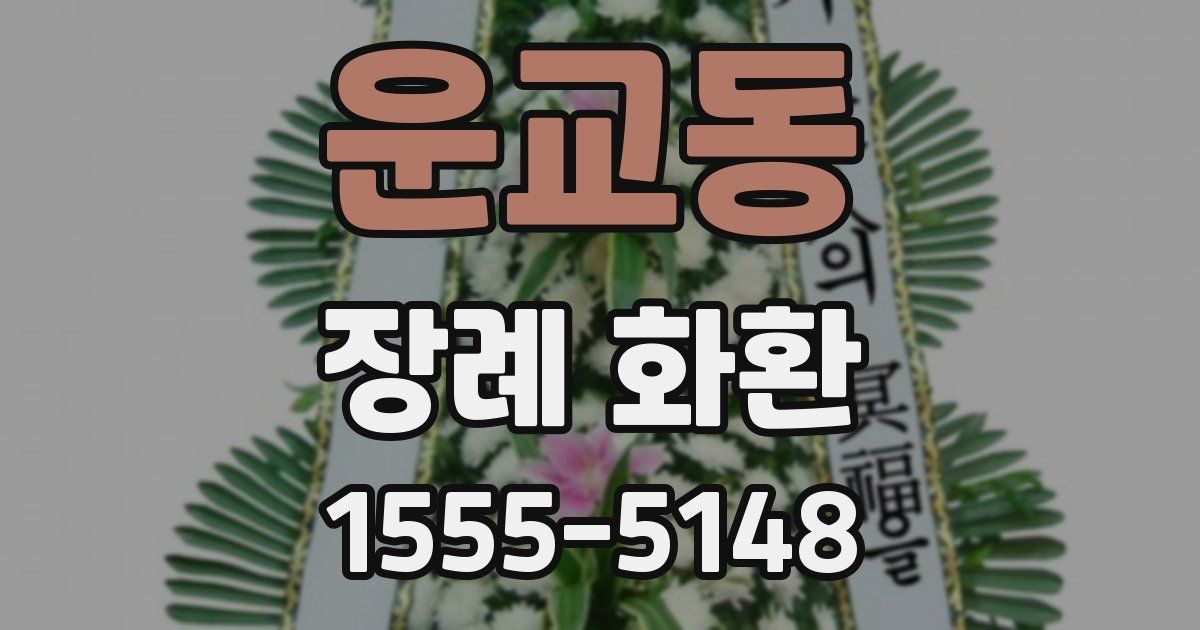 운교동 장례 화환
