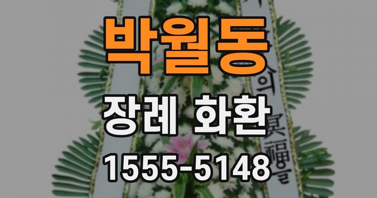 박월동 장례 화환