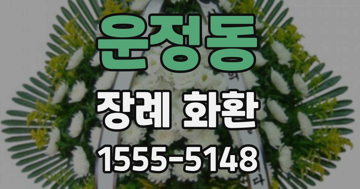 운정동 장례 화환